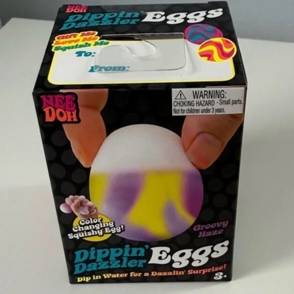 NeeDoh Dippin Dazzler Eggs Groovy Haze Color Changing Squishy Toy Schylling - Picture 5 of 5